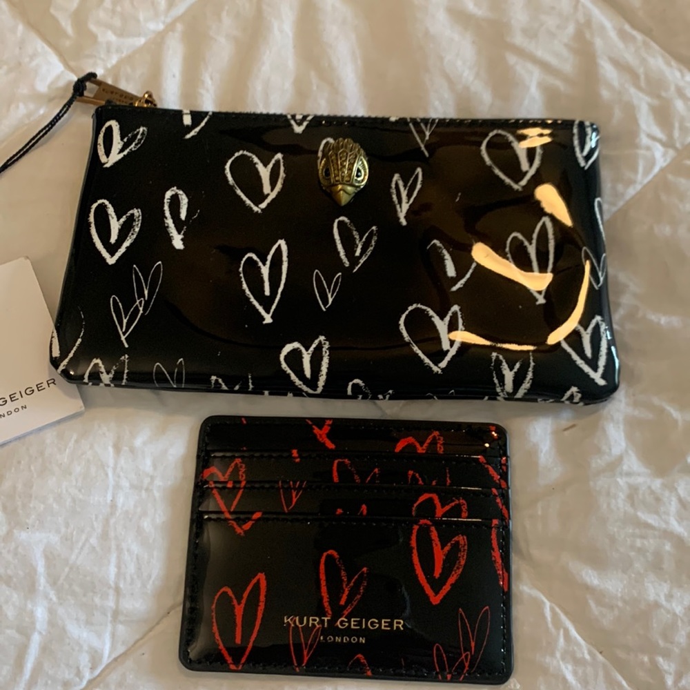 New Kurt Geiger 2 piece set 1 pouch & cc holder